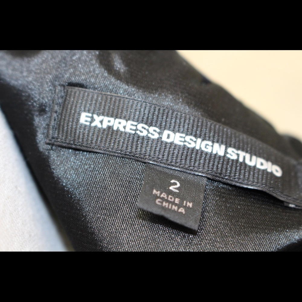 Express Black Strapless Fit &Flare Cocktail Dress - Picture 5 of 5